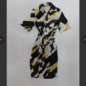 Black Print Dress By Zara Basic Ladies S